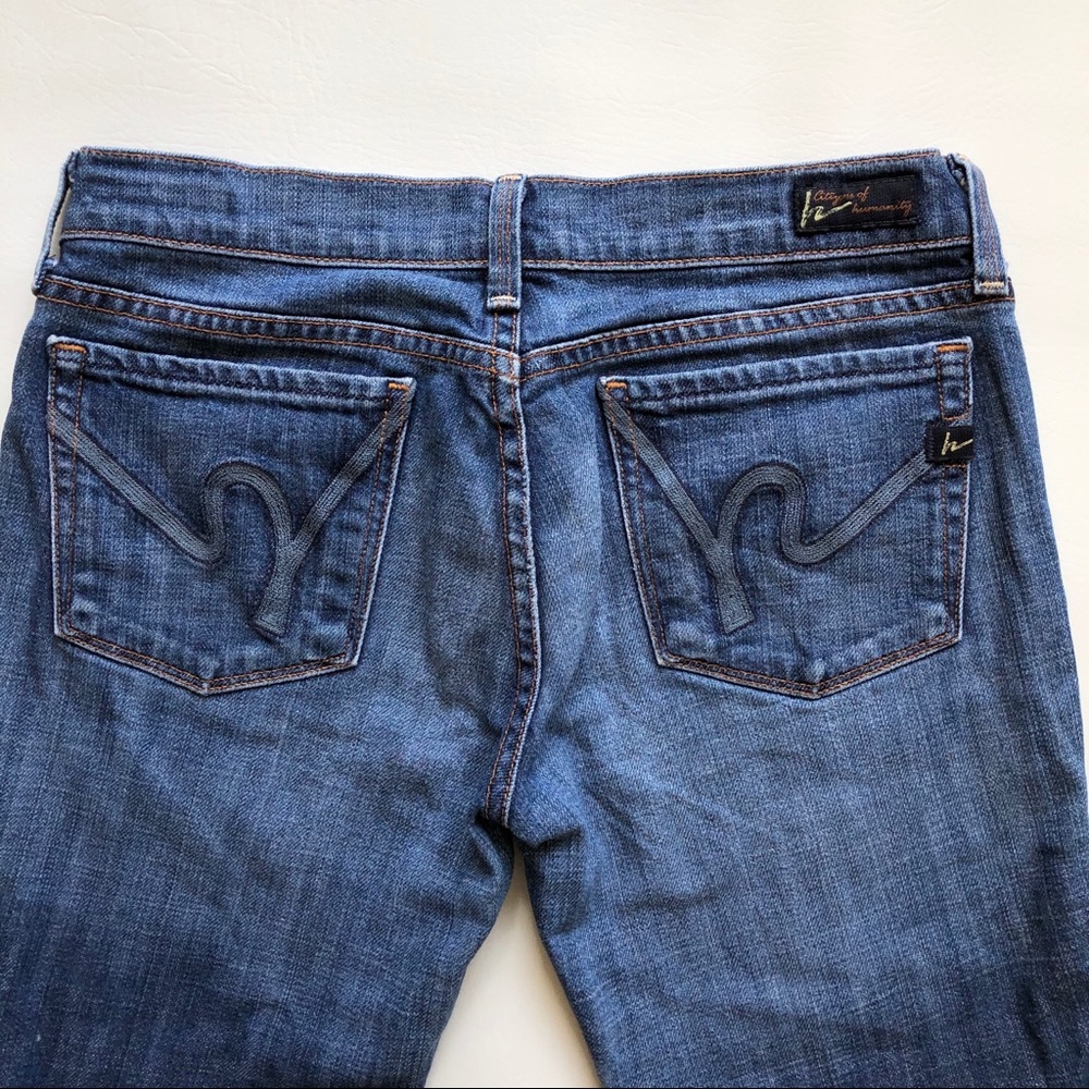 Citizens Of Humanity Boot Cut Jeans in Medium Blue Denim - Picture 4 of 10